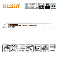 JS1122VF-5 Piła szablasta L = 225I = 205 H = 19 K = 0,90 TS = 1,8-2,6
