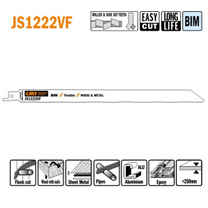 JS1222VF-5 Piła szablasta L = 300I = 280 H = 19 K = 0,90 TS = 1,8-2,6
