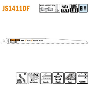 JS1411DF-5 Piła szablasta L = 300I = 280 H = 19 K = 1,25 TS =  4,3