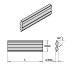 KS1.150.03 Nóż Tersa 150x10x2,3mm HPS