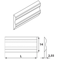 KS4.050.01 Nóż Terminus 50,0x14,0x2,55 HSS 18%