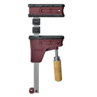 Ścisk pełnopowierzchniowy Piher PRL-60 cmax. siła nacisku 400 kg , ramię 8 cm, szyna 18x7mm, rękojeść drewniana