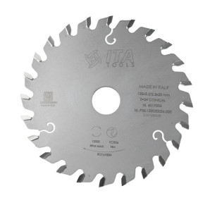 P36.Podcinak D=125 F= 20 Z= 24 K=3,1-4,3 P=2,8 CON-ALT5°